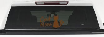 Cat Mom Love Heart Car or Truck Window Vinyl Decal Sticker (Copper)