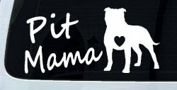 Pit Bull Mama Dog Love Heart Car or Truck Window Decal Sticker