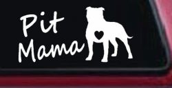 Pit Bull Mama Dog Love Heart Car or Truck Window Decal Sticker