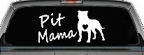 Pit Bull Mama Dog Love Heart Car or Truck Window Decal Sticker