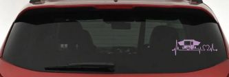 Pop Up Camper Travel Trailer Heartbeat Lifeline Car or Truck Window Decal Sticker (Lilac)