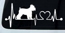 Schnauzer Heartbeat Lifeline Dog Car or Truck Window Decal Sticker