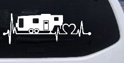 5th Fifth Wheel Camper Travel Trailer Heartbeat Lifeline Other Car or Truck Window Decal Sticker