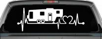 5th Fifth Wheel Camper Travel Trailer Heartbeat Lifeline Other Car or Truck Window Decal Sticker