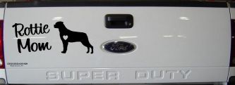 Rottie Mom Rottweiler Dog Car or Truck Window Decal Sticker (Black)