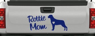 Rottie Mom Rottweiler Dog Car or Truck Window Decal Sticker (Navy)