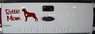 Rottie Mom Rottweiler Dog Car or Truck Window Decal Sticker (Purple Red)