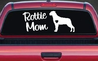 Rottie Mom Rottweiler Dog Car or Truck Window Decal Sticker