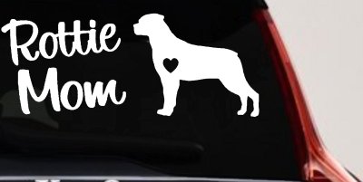 Rottie Mom Rottweiler Dog Car or Truck Window Vinyl Decal Sticker