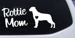Rottie Mom Rottweiler Dog Car or Truck Window Decal Sticker