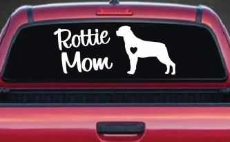 Rottie Mom Rottweiler Dog Car or Truck Window Decal Sticker