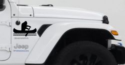 Bigfoot Sasquatch Canoe Funny Car or Truck Window Vinyl Decal Sticker (Black)