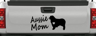 Australian Shepherd Aussie Mom Dog Car or Truck Window Vinyl Decal Sticker (Black)