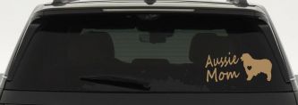 Australian Shepherd Aussie Mom Dog Car or Truck Window Decal Sticker (Light Brown)