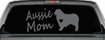 Australian Shepherd Aussie Mom Dog Car or Truck Window Decal Sticker (Silver)