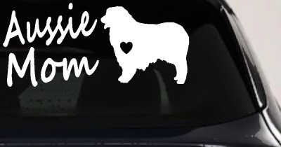 Australian Shepherd Aussie Mom Dog Car or Truck Window Vinyl Decal Sticker