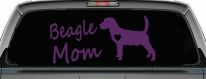 Beagle Mom Dog Car or Truck Window Decal Sticker (Violet)