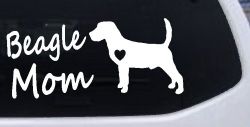 Beagle Mom Dog Car or Truck Window Decal Sticker