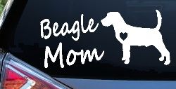 Beagle Mom Dog Car or Truck Window Decal Sticker