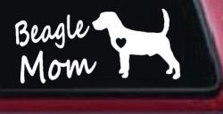 Beagle Mom Dog Car or Truck Window Decal Sticker
