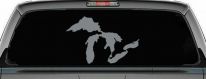 Great Lakes Car or Truck Window Vinyl Decal Sticker (Telegrey)