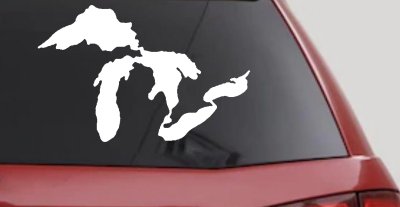 Great Lakes Car or Truck Window Vinyl Decal Sticker