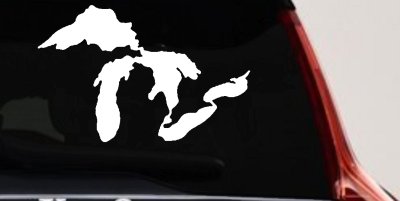 Great Lakes Car or Truck Window Vinyl Decal Sticker