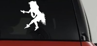 Hula Girl Dancing Car or Truck Window Vinyl Decal Sticker