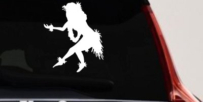 Hula Girl Dancing Car or Truck Window Vinyl Decal Sticker