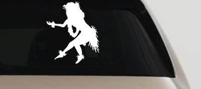 Hula Girl Dancing Car or Truck Window Vinyl Decal Sticker