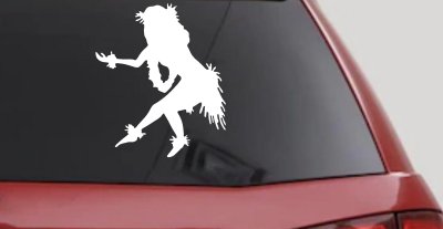 Hula Girl Dancing Car or Truck Window Vinyl Decal Sticker