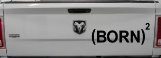 Born Again Squared Saved Baptized Christian Car or Truck Window Decal Sticker (Black)
