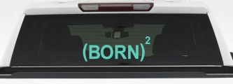 Born Again Squared Saved Baptized Christian Car or Truck Window Decal Sticker (Mint)