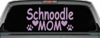 Schnoodle Mom with Dog Paw Prints Car or Truck Window Decal Sticker (Lilac)