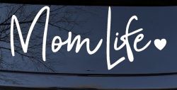 Mom Life with Heart Car or Truck Window Decal Sticker
