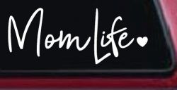 Mom Life with Heart Car or Truck Window Decal Sticker