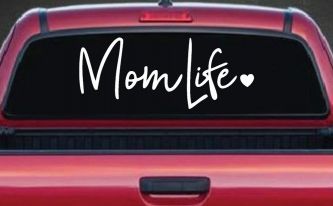 Mom Life with Heart Car or Truck Window Decal Sticker