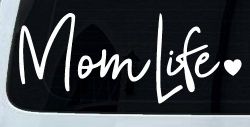 Mom Life with Heart Car or Truck Window Decal Sticker