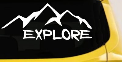 Explore Mountains Hiking Off Road Car or Truck Window Vinyl Decal Sticker