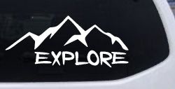 Explore Mountains Hiking Off Road Car or Truck Window Decal Sticker