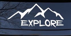 Explore Mountains Hiking Off Road Car or Truck Window Decal Sticker
