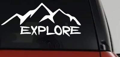 Explore Mountains Hiking Off Road Car or Truck Window Vinyl Decal Sticker