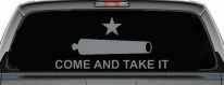 Come and Take It Cannon 2nd Amendment Molon Labe Pro Gun Guns Car or Truck Window Decal Sticker (Telegrey)