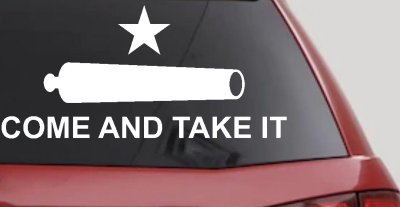 Come and Take It Cannon 2nd Amendment Molon Labe Pro Gun Guns Car or Truck Window Vinyl Decal Sticker