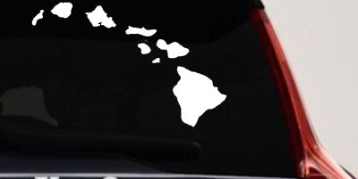Hawaiian Island Chain Car or Truck Window Vinyl Decal Sticker