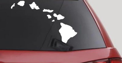 Hawaiian Island Chain Car or Truck Window Vinyl Decal Sticker