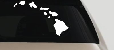 Hawaiian Island Chain Car or Truck Window Vinyl Decal Sticker