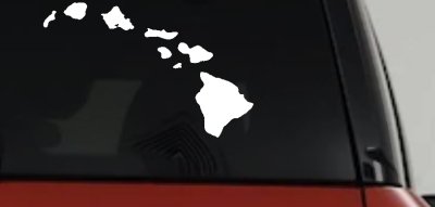 Hawaiian Island Chain Car or Truck Window Vinyl Decal Sticker