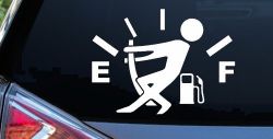 Funny Gas Gauge Empty Full Car or Truck Window Decal Sticker