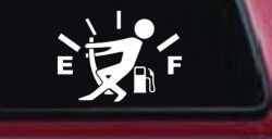 Funny Gas Gauge Empty Full Car or Truck Window Decal Sticker